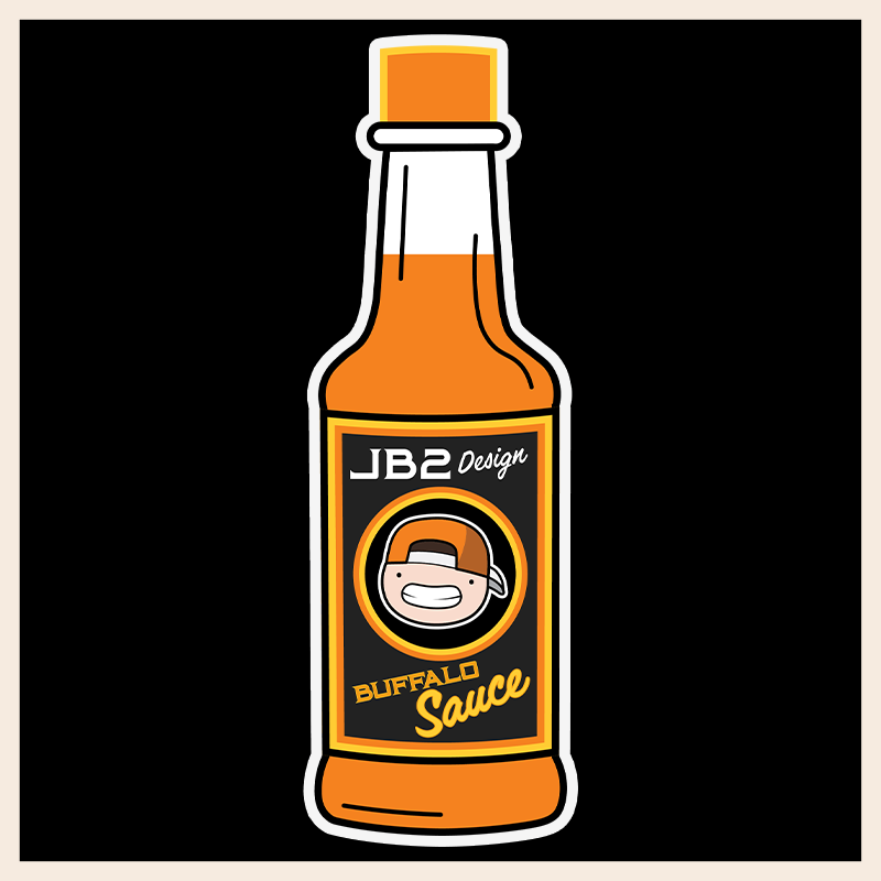 JB2 Sauce Bottle Illustration